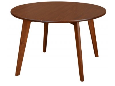 Mesa redonda de madeira cor amendoado 1,20m Ø | Coleção Scandian